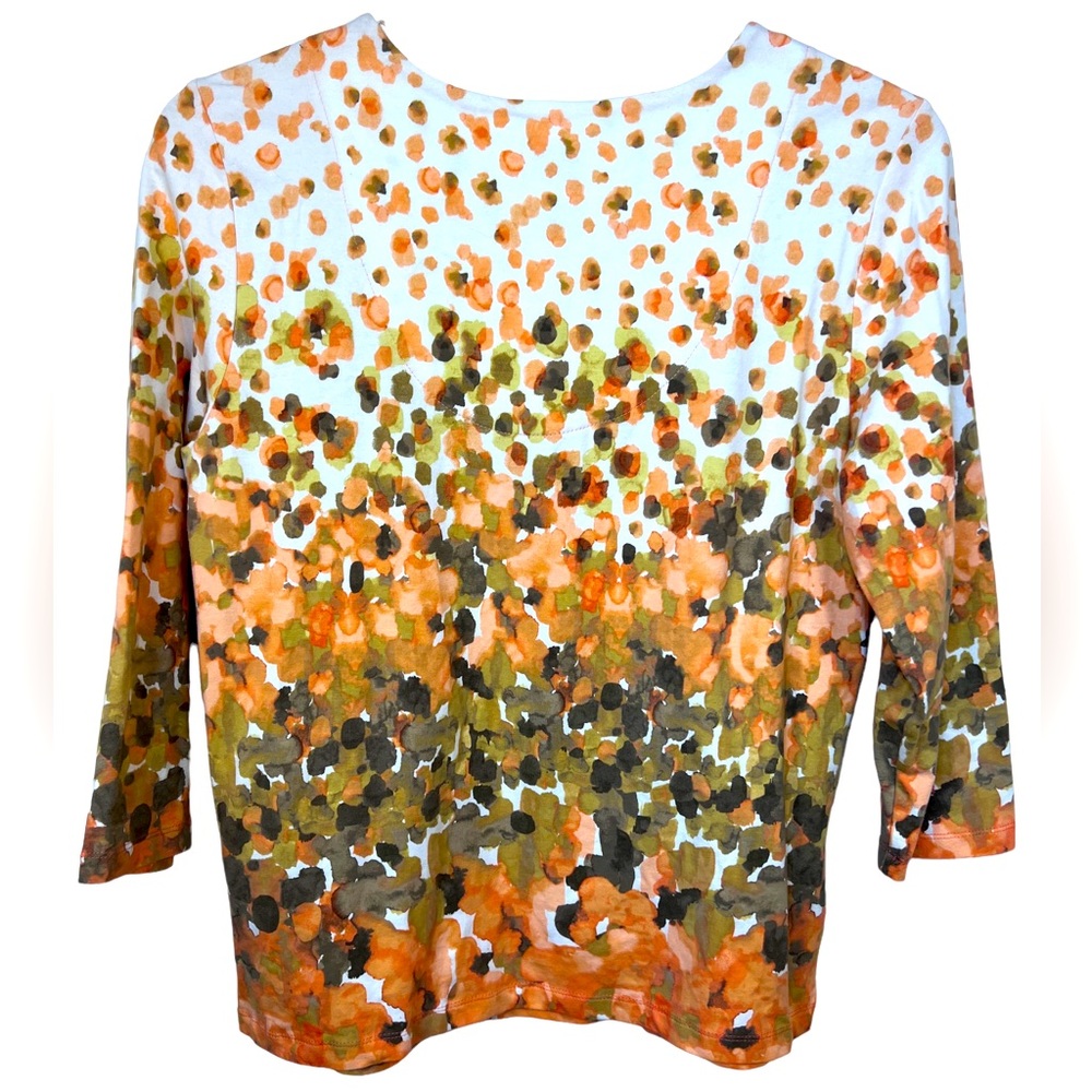 Ruby Rd Abstract Print With Coin Like Embellishme… - image 2